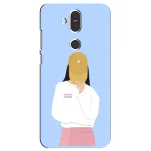 Силіконовый Чохол на Nokia 8.1 , Nokia 8 2018 з картинкой Модных девушек (Жовта кепка)