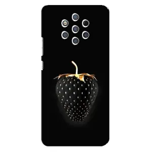 Чехол с изображением вкусной еды для Nokia 9 (Чёрная клубника)