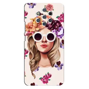 Чехол с картинкой Модные Девчонки Nokia 9 (Девушка в очках)