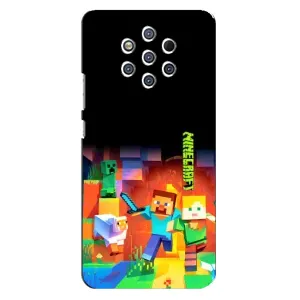 Чехлы для Nokia 9 (Персонажи Майн Крафт) (Герой Майнкрафт)