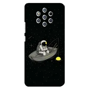 Силиконовый Чехол с принтом "Космонавты" на Nokia 9 (Космонавт на рыбалке)