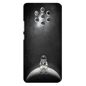 Силиконовый Чехол с принтом "Космонавты" на Nokia 9 (Космонавт романтик)
