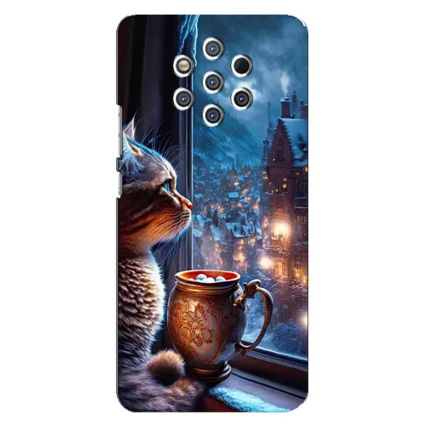 Чехол с рисунком «Кот новогодний» для Nokia 9 Чехол с рисунком «Кот новогодний» для Nokia 9