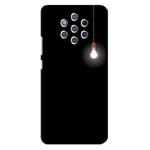 Чохол з картинками на чорному фоні для Nokia 9 (Лампочка)