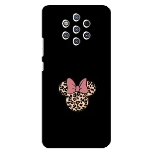 Чехол с леопардовым принтом на Nokia 9 (Леопардовая Минни)