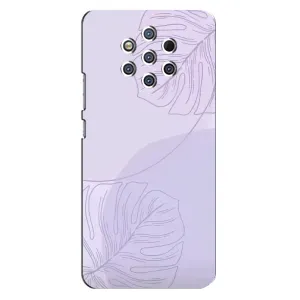 Чохол квітковий дизайн для Nokia 9 (Монстера фіолетова)
