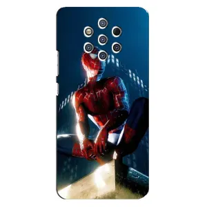 Чехол Супергерой Человека Паука на Nokia 9 (Паук на доме)