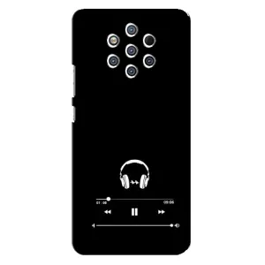 Чохол з картинками на чорному фоні для Nokia 9 (Плеєр)