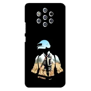 Силиконовый чехол с картинкой "Герой Pubg" на Nokia 9 (Пубг мен)