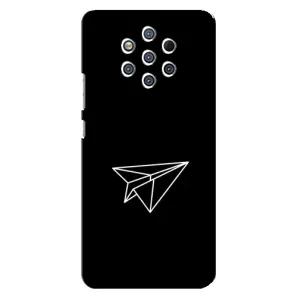 Чохол з картинками на чорному фоні для Nokia 9 (Літак)