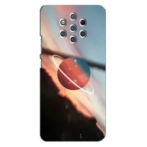 Чехол (ТПУ) с планетами на Nokia 9 (Сатурн)
