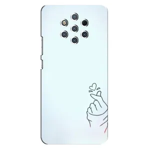 Чохол (Знак сердечка) для Nokia 9 (Сердечко на блакитному)
