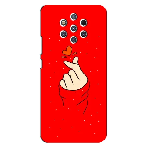 Чехол с рисунком «Сердце на красном» для Nokia 9 Чехол с рисунком «Сердце на красном» для Nokia 9