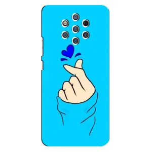 Чохол (Знак сердечка) для Nokia 9 (Сердечко на синоьому)