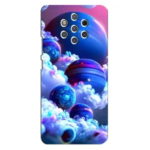 Чехлы КОСМОС для Nokia 9 (Синие планеты)