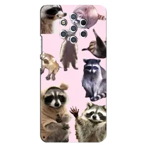 Силиконовый Чехол с Енотами на Nokia 9 (Смешные Еноты)