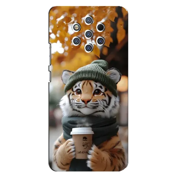 Чехол с рисунком «Тигр с кофе» для Nokia 9 Чехол с рисунком «Тигр с кофе» для Nokia 9
