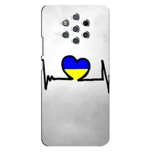 Силиконовый Чехол на Nokia 9 (Я-Украина) (Украинская кардиограмма)