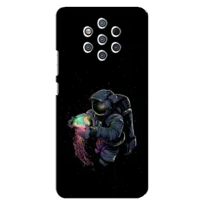 Силиконовый Чехол с принтом "Космонавты" на Nokia 9 (В руках земля)