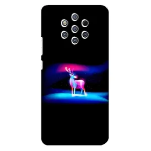Силиконовый бампер с картинкой животных для Nokia 9 (Яркий олень)