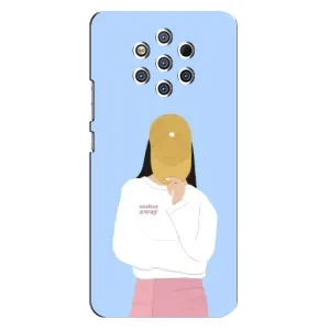 Силиконовый Чехол на Nokia 9 с картинкой Стильных Девушек (Желтая кепка)