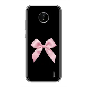 Чехол с рисунком «Бант на черном» для Nokia C10