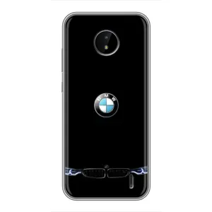 Силиконовый бампер с картинкой машины на Nokia C10 (Черный BMW)