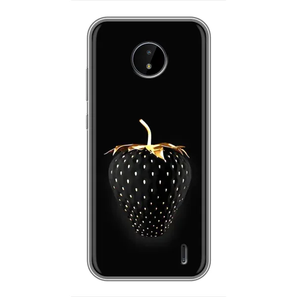 Чехол с рисунком «Чёрная клубника» для Nokia C10 Чехол с рисунком «Чёрная клубника» для Nokia C10