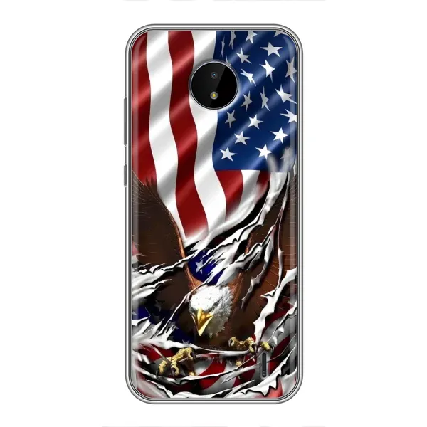 Чехол с рисунком «Флаг USA» для Nokia C10 Чехол с рисунком «Флаг USA» для Nokia C10