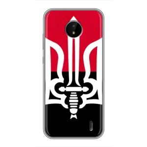 Чехлы УПА (Красно-Чёрный) на Nokia C10 (Герб Украины)