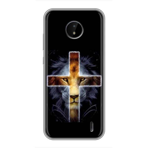 Чехол с рисунком «Иисус Лев» для Nokia C10 Чехол с рисунком «Иисус Лев» для Nokia C10