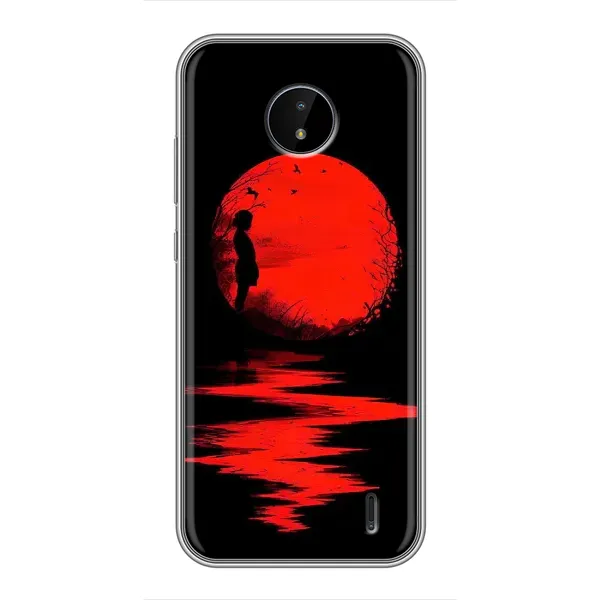Чехол с рисунком «Красный Закат» для Nokia C10 Чехол с рисунком «Красный Закат» для Nokia C10