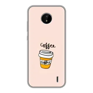 Чехол с изображением вкусной еды для Nokia C10 (Кружка кофе)
