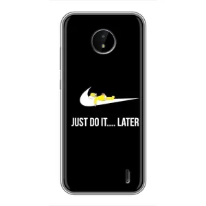 Силиконовый Чехол на Nokia C10 с картинкой Nike (Later)