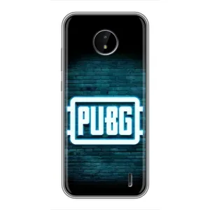 Чехол (TPU) с картинкой "Лого Пабг" на Нокиа С10 (Лого PUBG)
