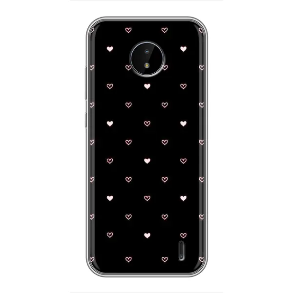Чехол с рисунком «Маленькие сердечки» для Nokia C10