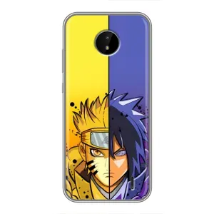 Купить Чехлы на телефон с принтом Anime для Nokia C10 (Naruto Vs Sasuke)