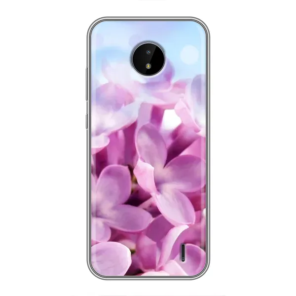 Чехол с рисунком «Сиреневые цветы» для Nokia C10 Чехол с рисунком «Сиреневые цветы» для Nokia C10