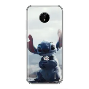 Чехол с рисунком «Стич с цветочком» для Nokia C10