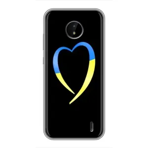 Силиконовый Чехол на Nokia C10 (Я-Украина) (Украинское сердце)