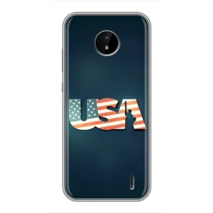 Чехол Флаг USA для Nokia C10 (USA)