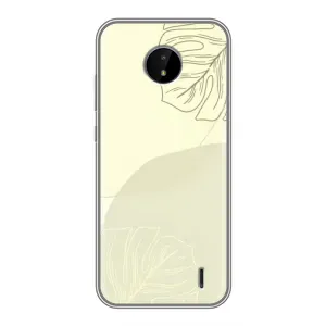 Чехол цветочный дизайн для Nokia C10 (Зелёный фон)