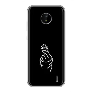 Чехлы (Знак сердечка) на Nokia C10 (Знак Сердечка)