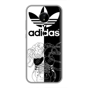 Чехол в стиле "Адидас" для Нокиа С20 Плюс (Adidas шнурки)