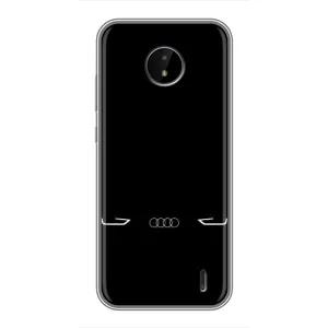 Силиконовый бампер с картинкой машины на Nokia C20 Plus (Силует Audi)
