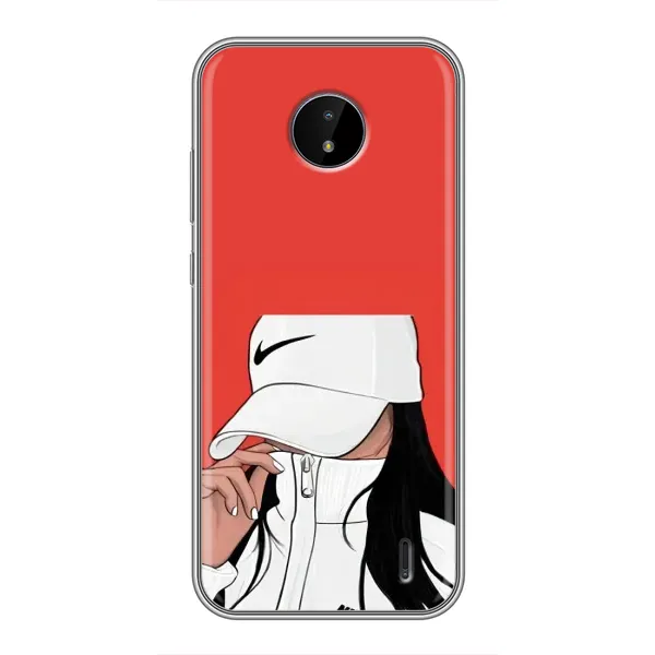 Чехол с рисунком «Девушка Nike» для Nokia C20 Plus