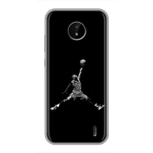Силиконовый Чехол Nike Air Jordan на Нокиа С20 Плюс (Джордан)