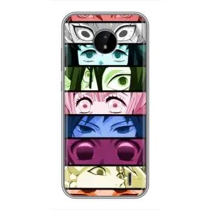 Силиконовые чехлы с глазами Anime для Нокиа С20 Плюс (Глаза Хашира)