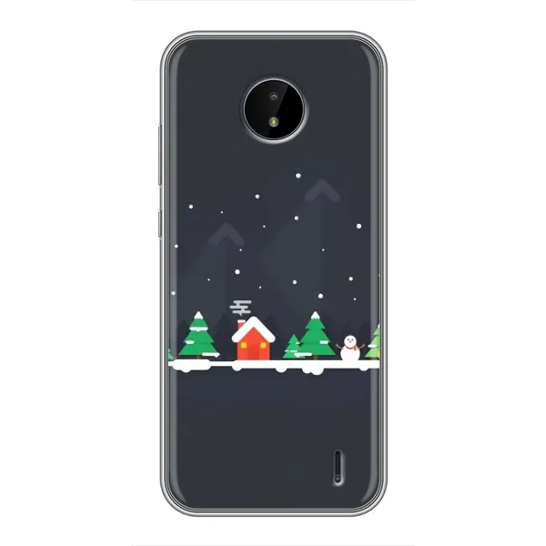 Чехол с рисунком «Город зимний» для Nokia C20 Plus Чехол с рисунком «Город зимний» для Nokia C20 Plus