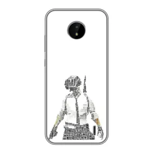 Силиконовый чехол с картинкой "Герой Pubg" на Nokia C20 Plus (Из букв)